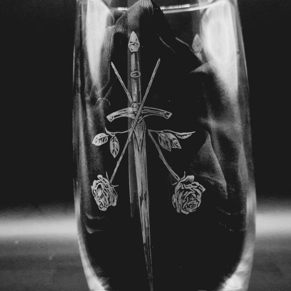 Gravure sur verre à eau