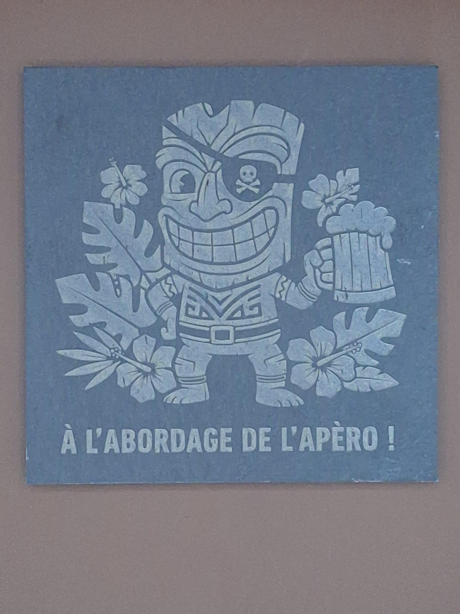 Sous-verre tiki pirate
