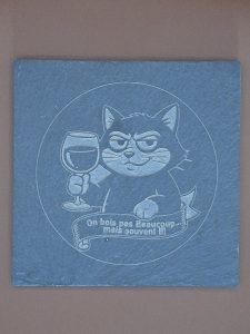 dessous de verre chat