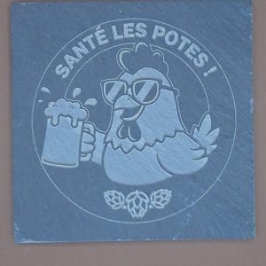 Sous-verre Ardoise – Santé les Potes