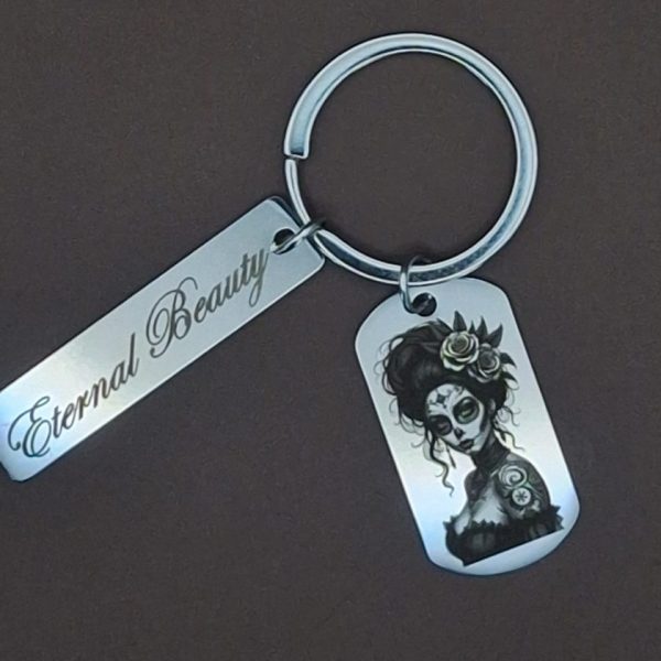 Porte-clés personnalisé inox Eternal Beauty