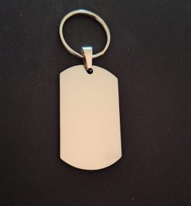 Porte-clés personnalisé en inox gravé au laser