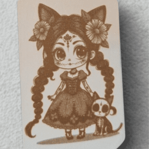 Porte-clés Catrina fleurs