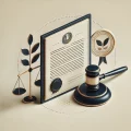 DALL·E 2025-02-12 20.05.24 – A professional and clean image representing legal documents or terms and conditions. The image should feature a document with a legal seal or symbol, Représentation des documents légaux, pour la page des mentions légales
